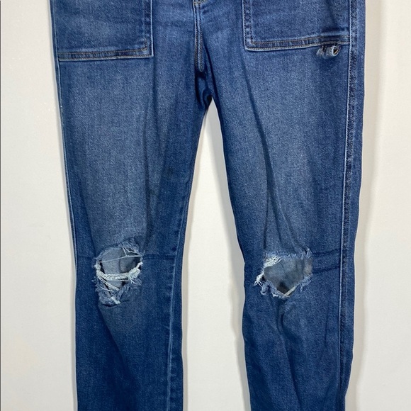 Cello Blue High Rise Distress Mom Jeans - Picture 4 of 12